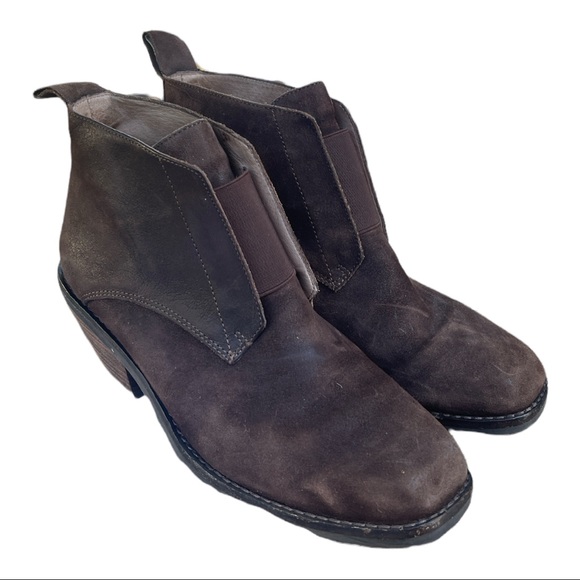 Eileen Fisher Brown Leather Ankle bootie - Picture 2 of 7